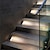 Недорогие Подсветки дорожки и фонарики-Солнечная ступенчатая лестница, наружная водонепроницаемая светодиодная лампа для сада, двора, уличного балкона, декора, светодиодная солнечная лестничная лампа