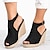 cheap Women&#039;s Sandals-Women&#039;s Wedge Sandals Plus Size Outdoor Office Daily Solid Colored Summer Buckle Peep Toe Casual Minimalism Walking Nubuck Faux Suede Buckle Black Pink Blue