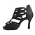 זול נעליים לטיניות-בגדי ריקוד נשים נעליים לטיניות נעלי ריקוד בבית מקצועי ChaCha נעליים נוצצות מדרסים רכים יותר פלטפורמה נצנוץ רוכסן מבוגרים שחור כסף