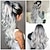 cheap Synthetic Trendy Wigs-Wigs 26 Long Wavy Ombre Grey Wig - Long Wavy Wig Synthetic Heat Resistant wigs - Long Fluffy Curly Wavy Wigs for Daily Party Cosplay Halloween Costume Christmas Party Wigs
