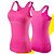 cheap Yoga Tops-Women&#039;s Crew Neck Medium Support Tank Top One Shoulder Solid Color Violet Fluorescence+Green Fitness Running Plus Size Top Sleeveless Sport Activewear Micro-elastic Comfortable Quick Dry Slim
