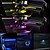 olcso Autó világítás-rgb autóbelső szalag lámpák 12V dekoratív környezeti fény app hanggal távirányítós atmoszféra lámpa