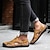 ieftine Încălțăminte manuală pentru bărbați-Bărbați Sandale Sandale din piele Mărime Plus Size Pantofi lucrați manual Pantofi de confort Plimbare Casual Plajă Piele Respirabil Loafer Buclă Maro Închis Negru Maro Vară Primăvară