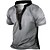 cheap Men&#039;s Casual T-shirts-Men&#039;s T shirt Tee Henley Shirt Tee Solid Color Graphic Henley Plus Size Outdoor Daily Short Sleeve Button-Down Clothing Apparel Designer Basic Casual Big and Tall