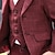 cheap Sets-3 Pieces Kids Boys Suit &amp; Blazer Pants Set Clothing Set Outfit Plaid Long Sleeve Cotton Set Party Fashion Gentle Winter Fall 3-13 Years Wine Red