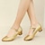 cheap Ballroom Shoes &amp; Modern Dance Shoes-Women&#039;s Ballroom Dance Shoes Modern Shoes Performance Training Party Heel Contemporary Dance Low Heel Thick Heel Silver Gold