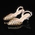 baratos Sapatos de Noiva-sapatos de casamento sandálias para noiva mulheres sapatos de noiva fivela brilhante couro falso fantasia salto estilingue bico fino clássico plus size prata rosa roxo escuro