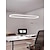 cheap Island Lights-1-Light 70c/90m LED Pendant Light 40W Oval Design Rectangle Aluminum Black Painted Finishes Modern Lamp for Dinning Room Resturant Coffee Bar 110-240V ONLY DIMMABLE WITH REMOTE CONTROL
