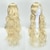 abordables Perruques de déguisement-cosplay perruque bouclés ondulés partie latérale fait à la machine perruque 32 pouces cheveux synthétiques femmes anime cosplay creative blond rouge blanc / fête
