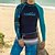 cheap Rash Guards-Men&#039;s Rash Guard Swim Shirt UPF50+ Quick Dry Lightweight Long Sleeve Sun Shirt Bathing Suit Swimming Surfing Beach Water Sports Printed Spring Summer Autumn