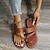 billige Sandaler til kvinner-flate sandaler for kvinner ortopediske sandaler bunion sandaler utendørs daglig strand ensfarget sommer flat hæl rund tå åpen tå svart rød brun