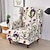 cheap Wingback Chair Cover-1 Set of 2 Pieces Stretch Wingback Chair Cover Floral Printed Wing Chair Slipcovers Spandex Fabric Wingback Armchair Covers with Elastic Bottom for Living Room Bedroom Decor