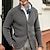 cheap Men&#039;s Cardigan Sweater-Men&#039;s Sweater Cardigan Sweater Jacket Blazer Waffle Knit  Stand Collar Cropped Knitted Solid Color Long Sleeve Basic Stylish Outdoor Daily Clothing Apparel Fall Winter Blue Khaki S M L