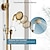 cheap Outdoor Shower Fixtures-Vintage Shower Faucet Set, Brass Shower System Oil-rubbed Bronze Rainfall 2 Handles 3 Holes Contain with Rain Shower/Shower rod/Handshower/Supply Lines and Hot/Cold Water