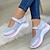 cheap Women&#039;s Sneakers-Women&#039;s Sneakers Plus Size Slip-on Sneakers White Shoes Outdoor Daily Color Block Solid Colored Summer Wedge Heel Round Toe Sporty Classic Casual Walking Mesh Magic Tape Black White Dusty Rose