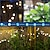 abordables Éclairages pour allées-1/2pcs lumières de jardin solaires luciole extérieure starburst lumières se balançant blanc chaud couleur changeante lumière rgb pour cour patio décoration de voie se balançant quand le vent souffle