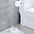 cheap Toilet Paper Holders-Free Standing Toilet Paper Holder Stand with Marble Base,304 Stainless Steel Rustproof Tissue Roll Holder Floor Stand Storage for Bathroom (Chrome)