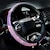 cheap Steering Wheel Covers-New Diamond Leather Steering Wheel Cover with Bling Bling Crystal Rhinestones Universal Fit 15 Inch Car Wheel Protector for Women Girls