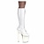 cheap Dance Boots-Women&#039;s Dance Boots Pole Dancing Shoes Performance Clear Sole Stilettos Boots Platform Lace-up Slim High Heel Round Toe Zipper Buckle Adults&#039; Black / White Red / White White