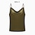 cheap Basic Women&#039;s Tops-Women&#039;s Camisole Solid Dot Zebra Tank Top Casual Basic Cowl Neck Dark Green Black Khaki
