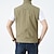 billige Herre fiskevest-Herre سترة Gilet Fiskevest Vest til turbruk Ermeløs vest Gilet jakke utendørs Gate Ferie Dagligdagstøy Gatemote Elegant og moderne Vår Høst Lomme Polyester Hold Varm Hurtigtørkende Ren farge Glidelås