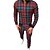 cheap Men&#039;s Tracksuits-Men&#039;s 2 Piece Full Zip Tracksuit Street Casual Long Sleeve Breathable Soft Gym Workout Running Jogging Training Exercise Sportswear Plaid Checkered Normal Jacket Green Orange Red Coffee Activewear