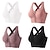 cheap Sports Bras-Women&#039;s Medium Support Sports Bra Zipper Open Back Solid Color White Black Yoga Fitness Gym Workout Bra Top Sport Activewear Stretchy Breathable Quick Dry Comfortable Slim / Removable Pad / Wireless