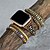 billige Apple Watch urremme-1 stk Smart Watch Band Kompatibel med Apple  iWatch Series 8 7 6 5 4 3 2 1 SE Dekorative ringeløkker til iWatch Smartwatch Rem Armbånd Stof Perler Håndlavet Justerbar Flettet