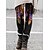 cheap Leggings-Women&#039;s Tights Leggings Black / Red Black / White Blue Fashion Designer Tights Mid Waist Print Daily Full Length High Elasticity Graphic Tummy Control S M L XL 2XL