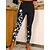 cheap Super Sale-Women&#039;s Tights Leggings Black / Red Black / White White / Black Designer Tights Casual / Sporty Mid Waist Cut Out Print Casual Weekend Ankle-Length Micro-elastic Butterfly Tummy Control S M L XL XXL