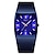 זול שעוני קוורץ-שעוני גברים מרובעים כחולים nibosi מותג עליון שעון קוורץ יוקרתי גברים דק עמיד למים שעוני יד גברים גברים relogio masculino 2376