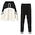 levne Sady-dětská dívčí mikina s kapucí &amp; kalhoty sada oblečení 2 kusy béžová písmenková bavlna školní sportovní cool denně 4-12 let