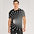 billige Geometrisk-Herre Unisex T-shirt T-Shirts Grafisk 3D Print Rund hals Sort Gul Rød Blå Lilla 3D-udskrivning Plusstørrelser Fest Afslappet Kortærmet Tøj Gade Punk &amp; Gotisk