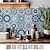 billiga Kakelklistermärken-24st kreativa kök badrum vardagsrum självhäftande väggklistermärken vattentäta mode blå mandala kakel klistermärken