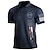 baratos Polo 3D-Homens Camiseta Polo Camisa de golfe Estrela Aberto para a Lateral Branco&amp;Azul Preto Branco Verde Tropa Azul Marinha Impressão 3D Rua Diário Manga Curta 3D Botão para baixo Roupa Moda Casual