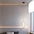 billige Ring &amp; Rund Design-15cm led pendel linje design geometriske former metall kunstnerisk stil moderne stil nyhet malt finish svart moderne kunstnerisk 85-265v