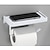 cheap Toilet Paper Holders-Bathroom Toilet Paper Holder Black Silver Gold Tissue Phone Rack Wall Mounted Space Aluminum WC Shower Paper Holder with Shelf
