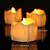 abordables Luces de velas-12/24Pcs luces LED de té velas luces titilantes sin llama cálido blanco para iluminación de fiesta de Acción de Gracias con batería