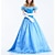preiswerte Kostüme aus Film und Fernsehen-Märchen Prinzessin Elsa Maskerade Urlaubskleid Damen Film Cosplay Cosplay Kostüm-Party Blau Maskerade Kleid