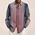 cheap Men&#039;s Casual Shirts-Men&#039;s Shirt Striped Graphic Prints Turndown Green Pink Long Sleeve Street Sports Button-Down Print Tops Cotton Linen Fashion Casual Comfortable Big and Tall / Beach