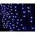 abordables Guirlandes Lumineuses LED-Lumières de rideau de fenêtre de glaçon de noël en plein air 6x1m-300led plug in 9 couleurs télécommande fenêtre tenture murale lumière blanc chaud rvb pour chambre fête jardin décorations de noël