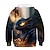 cheap Boy&#039;s 3D Hoodies&amp;Sweatshirts-Kids Unisex Hoodie Long Sleeve 3D Print Dragon Graphic Animal Pocket Brown Children Tops Fall Winter Fashion Cool Daily Outdoor Regular Fit 3-12 Years