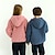cheap Outerwear-Kids Boys Fleece Jacket Long Sleeve Gray Pink Navy Blue Plain Fall Winter Fleece Full-Zip Jacket