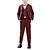 cheap Sets-3 Pieces Kids Boys Suit &amp; Blazer Pants Set Clothing Set Outfit Plaid Long Sleeve Cotton Set Party Fashion Gentle Winter Fall 3-13 Years Wine Red