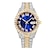 お買い得  クォーツ腕時計-ヒップホップ腕時計男性腕時計高級防水ブランド腕時計ステンレス鋼ラウンド時計メンズクォーツ腕時計ギフトボーイフレンド