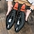 voordelige Heren Oxfordschoenen-Voor heren Oxfords Derby-schoenen Formele Schoenen Jurk schoenen Britse stijl geruite schoenen Zakelijk Casual Brits Bruiloft Dagelijks St. Patrick&#039;s Day Lakleer Ademend Comfortabel Veters Zwart Groen