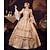 cheap Historical &amp; Vintage Costumes-Princess Shakespeare Plus Size Gothic Rococo Vintage Inspired Medieval Party Costume Masquerade Women&#039;s Costume Vintage Cosplay Wedding Party 3/4-Length Sleeve Ball Gown Christmas