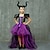 cheap Movie &amp; TV Theme Costumes-Witch Maleficent Outfits Tutu Girls&#039; Movie Cosplay Princess Sweet Black Masquerade Dress Headwear