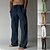 cheap Linen Pants-Men&#039;s Linen Pants Trousers Elastic Drawstring Design Print Fashion Streetwear Home Casual Daily Micro-elastic Faux Linen Breathable Soft Outdoor Graphic Patterned Sun Mid Waist Green White Blue S M L
