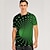 billige Geometrisk-Herre Unisex T-shirt T-Shirts Grafisk 3D Print Rund hals Grøn Blå Lilla Gul Rød 3D-udskrivning Plusstørrelser Fest Afslappet Kortærmet Tøj Gade Punk &amp; Gotisk / Sommer / Sommer